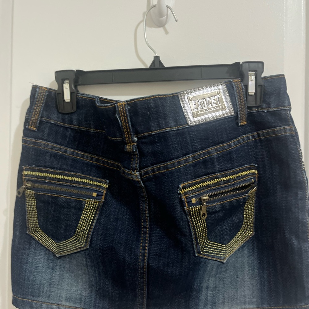 Denim mini skirt